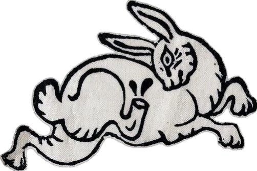Running Blue Bunny Foreground Graphic